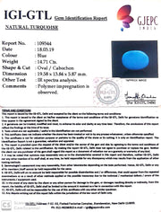 16.34 Ratti Turquoise With Govt. Lab Certificate-(610)